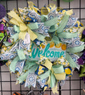 Blue lemon welcome wreath